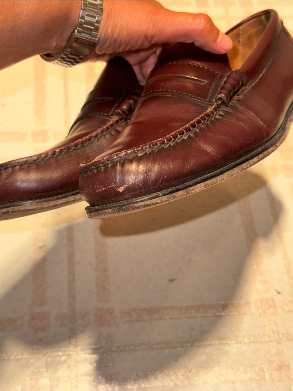 Florsheim Burgundy Penny Loafers 9.5 - Picture 9 of 16